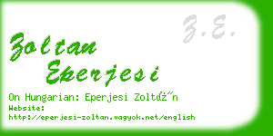 zoltan eperjesi business card